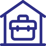Blauer Icon Homeoffice