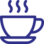 Blaue Kaffeetasse